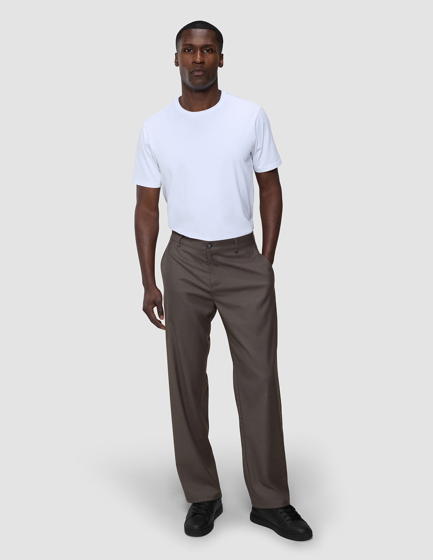 Siena Pants Relaxed Fit Dark Chestnut Melange
