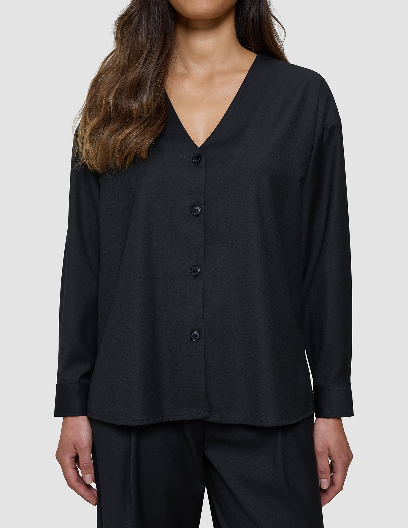 Women's Skye Belted Overshirt Black
