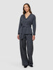 Women's Skye Belted Overshirt Charcoal Melange