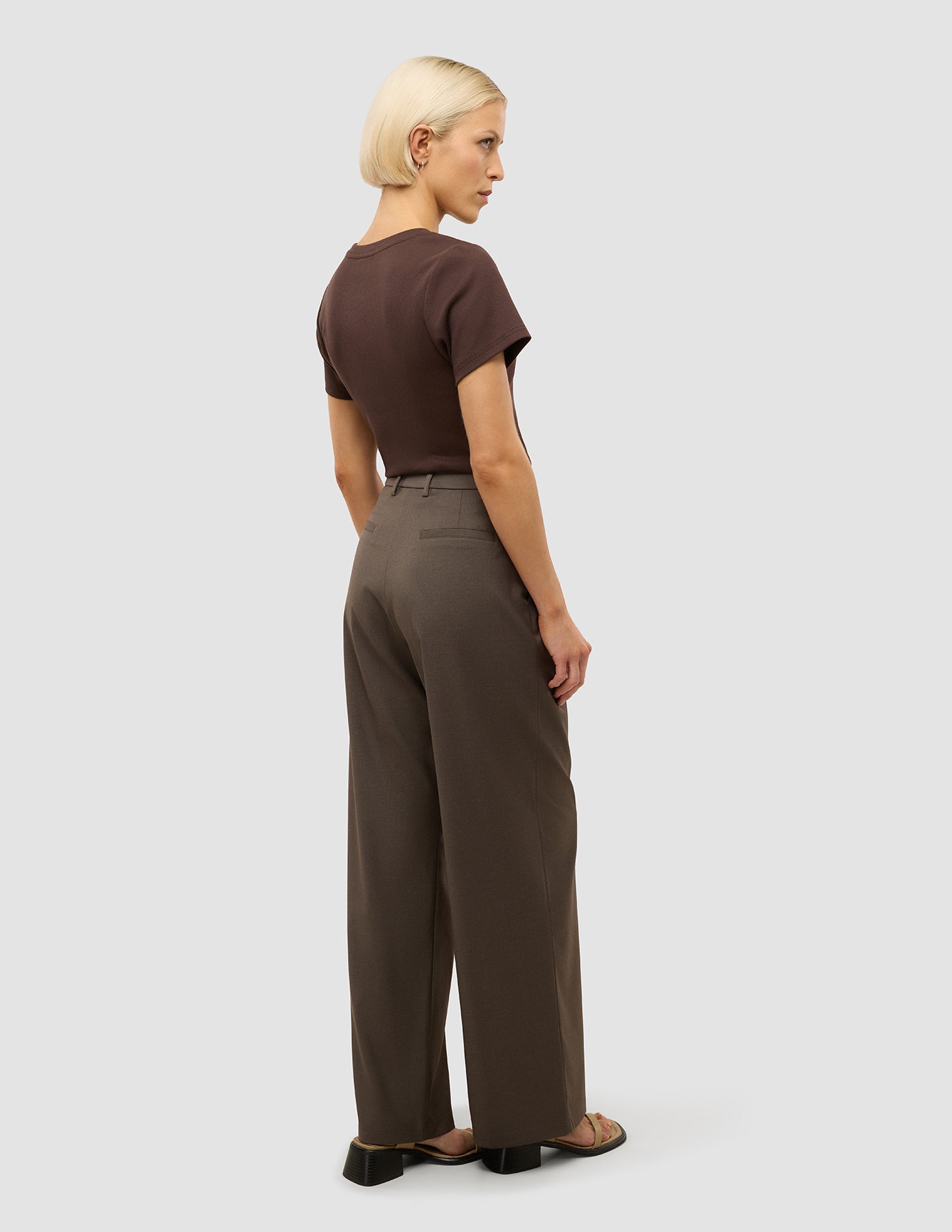 Women's Skye Pants Wide Dark Chestnut Melange