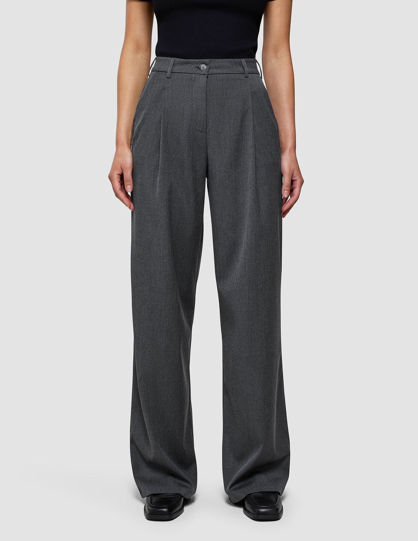Women's Skye Pants Wide Charcoal Melange