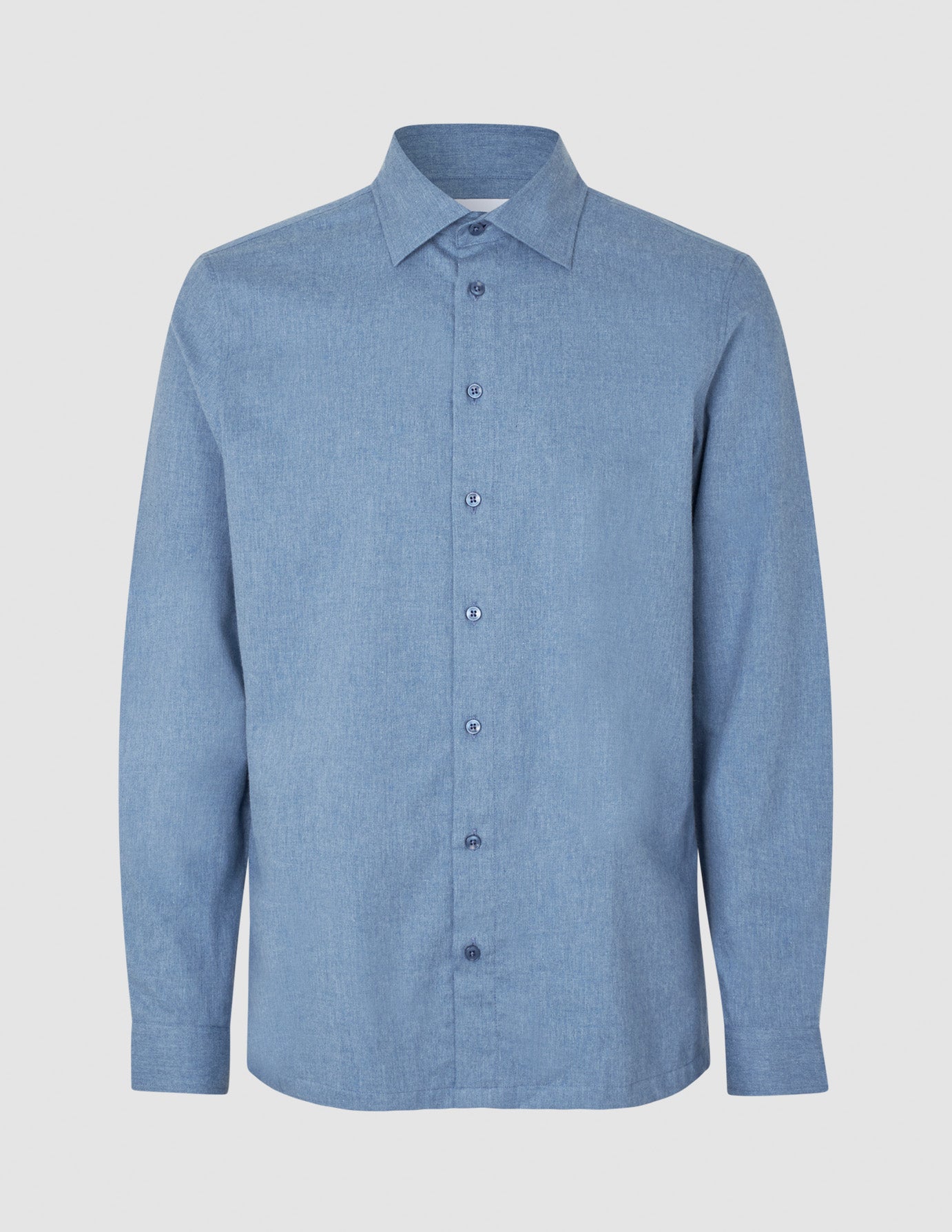 Soft Flannel Shirt Dusky Blue