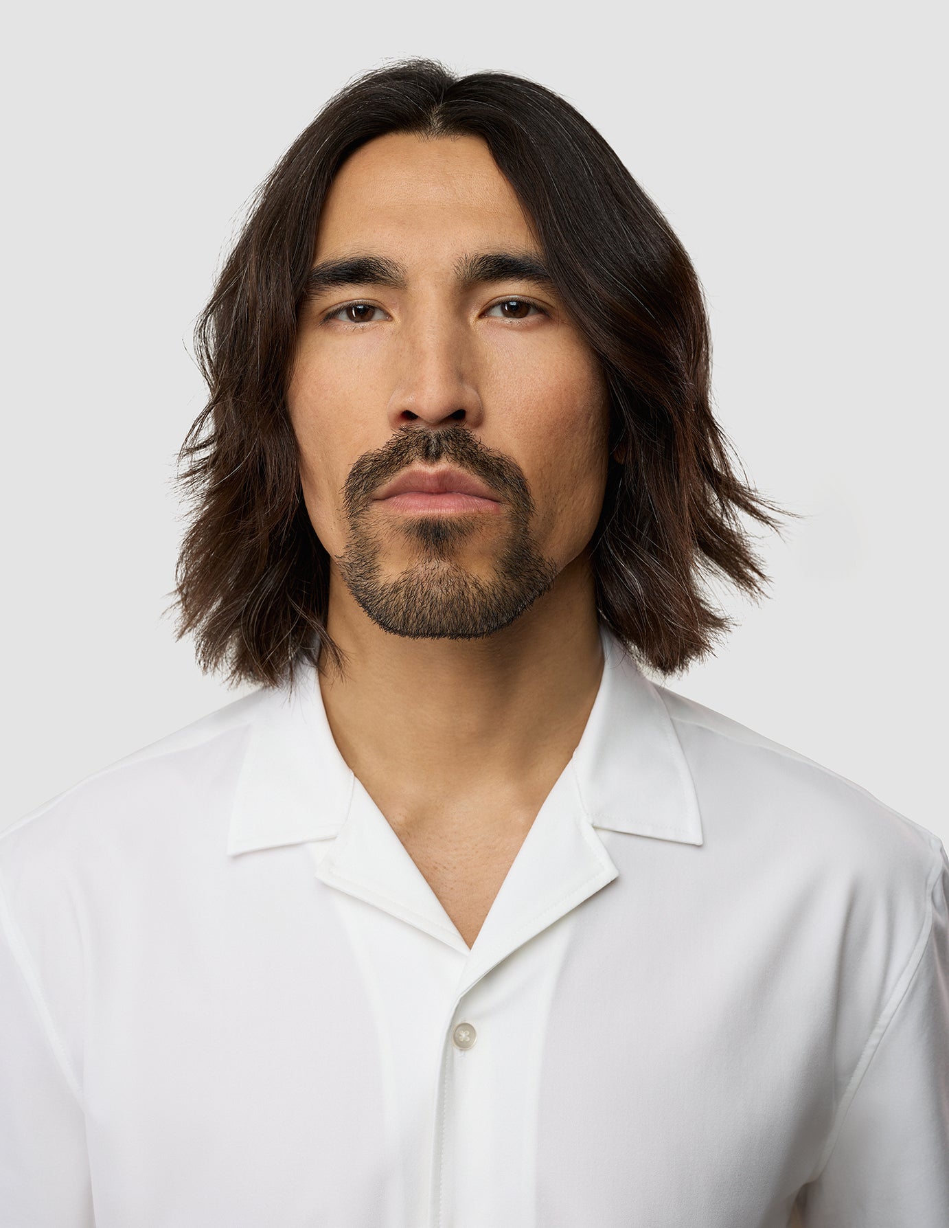 Tech Linen Bowling Short Sleeve Shirt Pure White