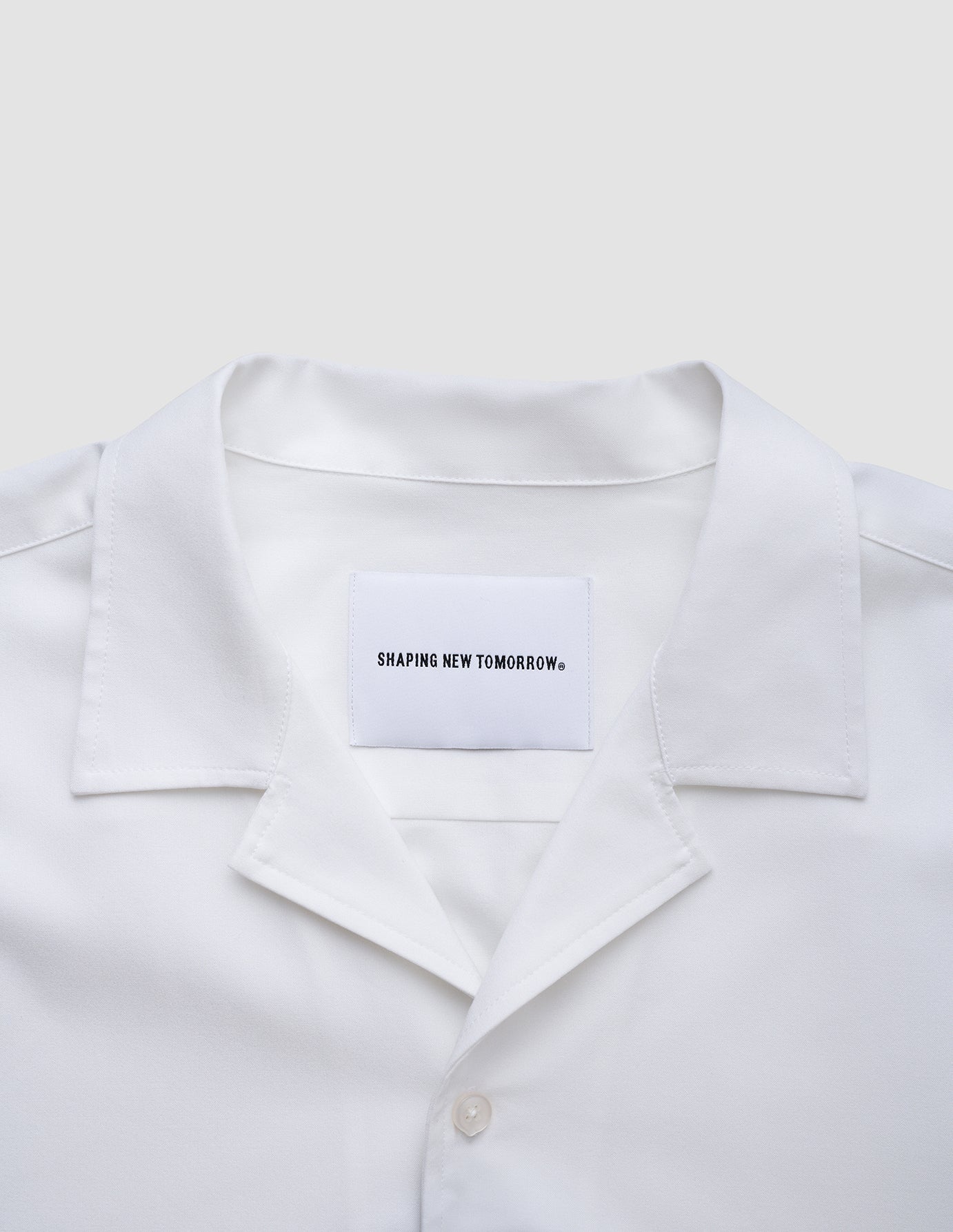 Tech Linen Bowling Short Sleeve Shirt Pure White