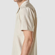 Tech Linen Bowling Short Sleeve Shirt Sandshell Stripe