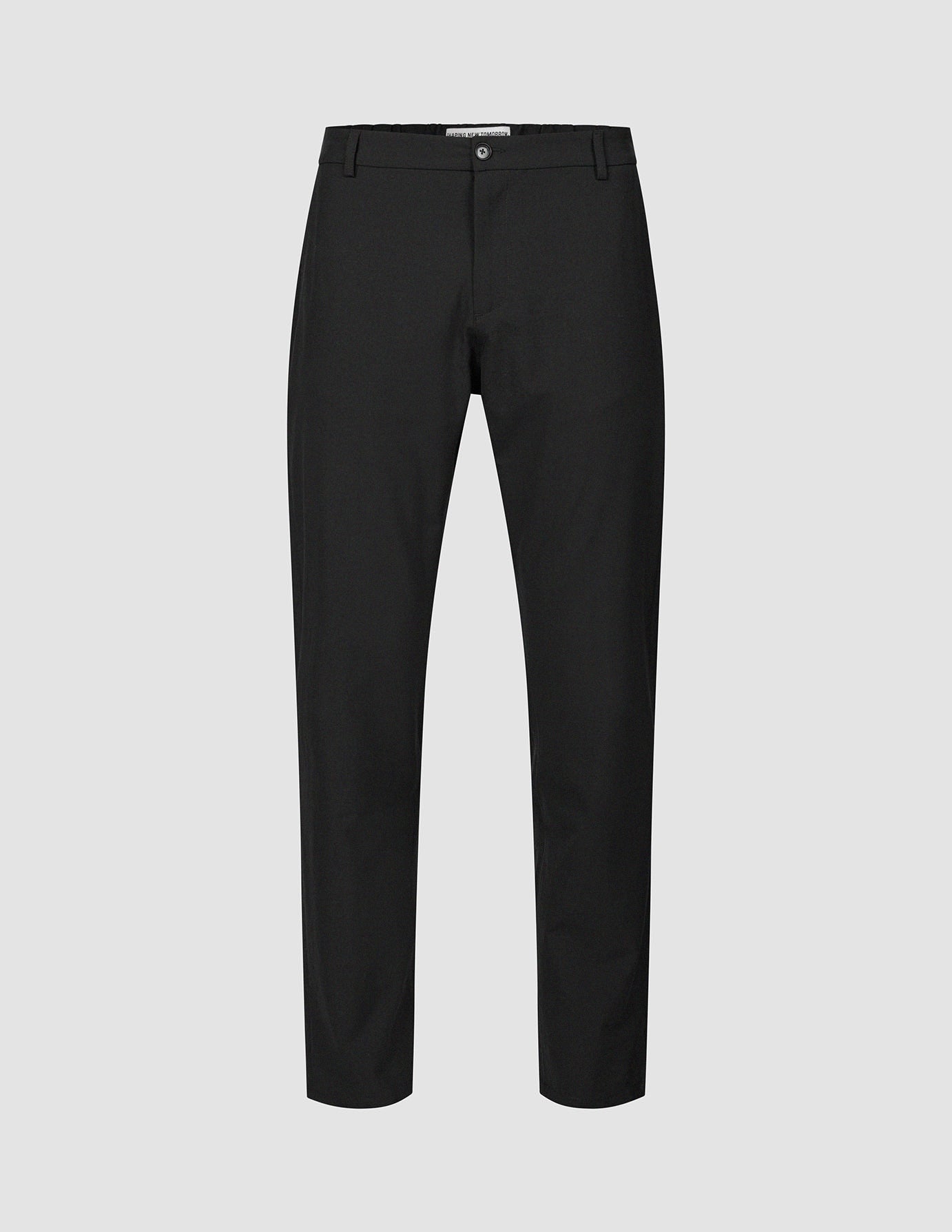 Tech Linen Elastic Pants Black