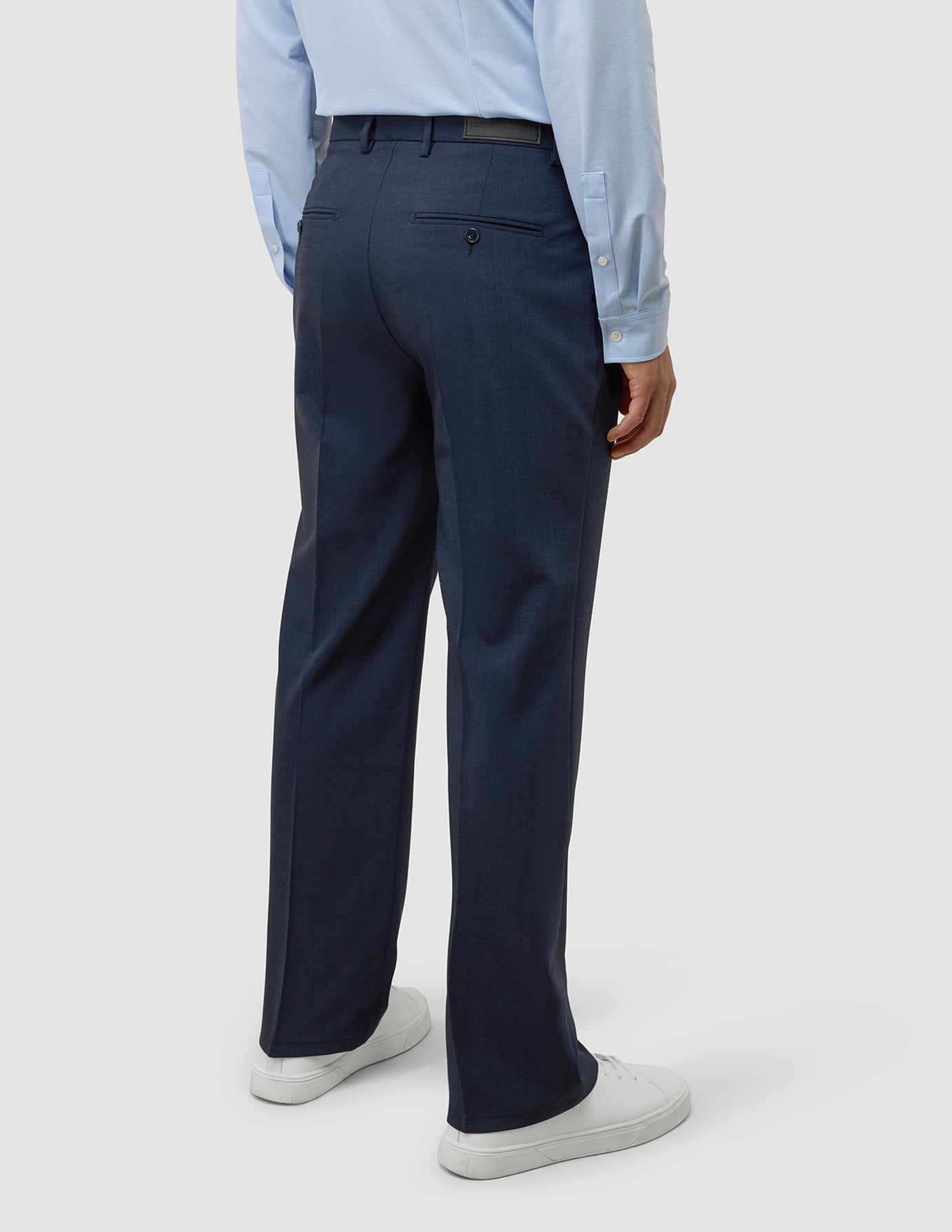 Tech Wool Suit Pants Relaxed Fit Navy