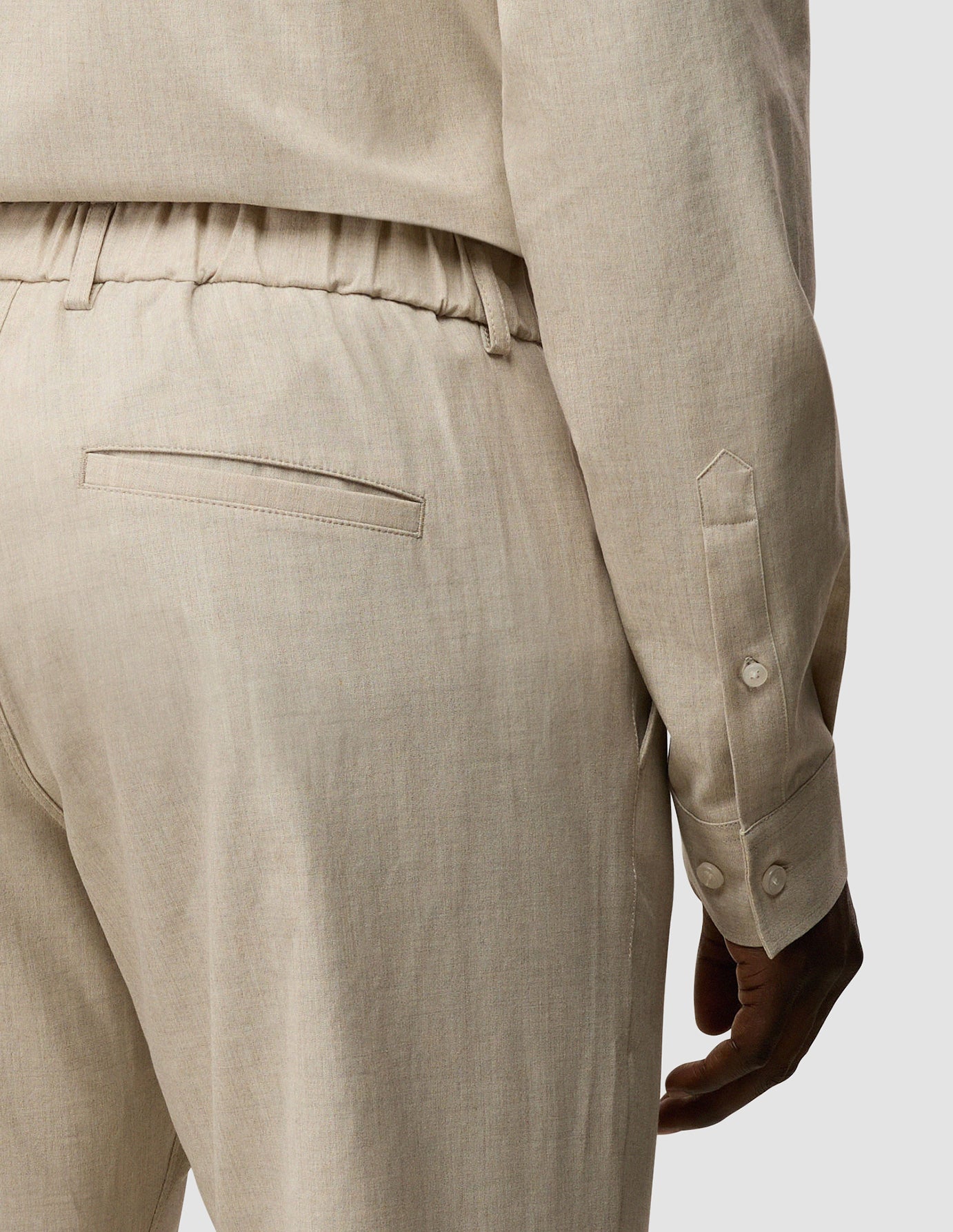 Tech Linen Elastic Pants Sandshell