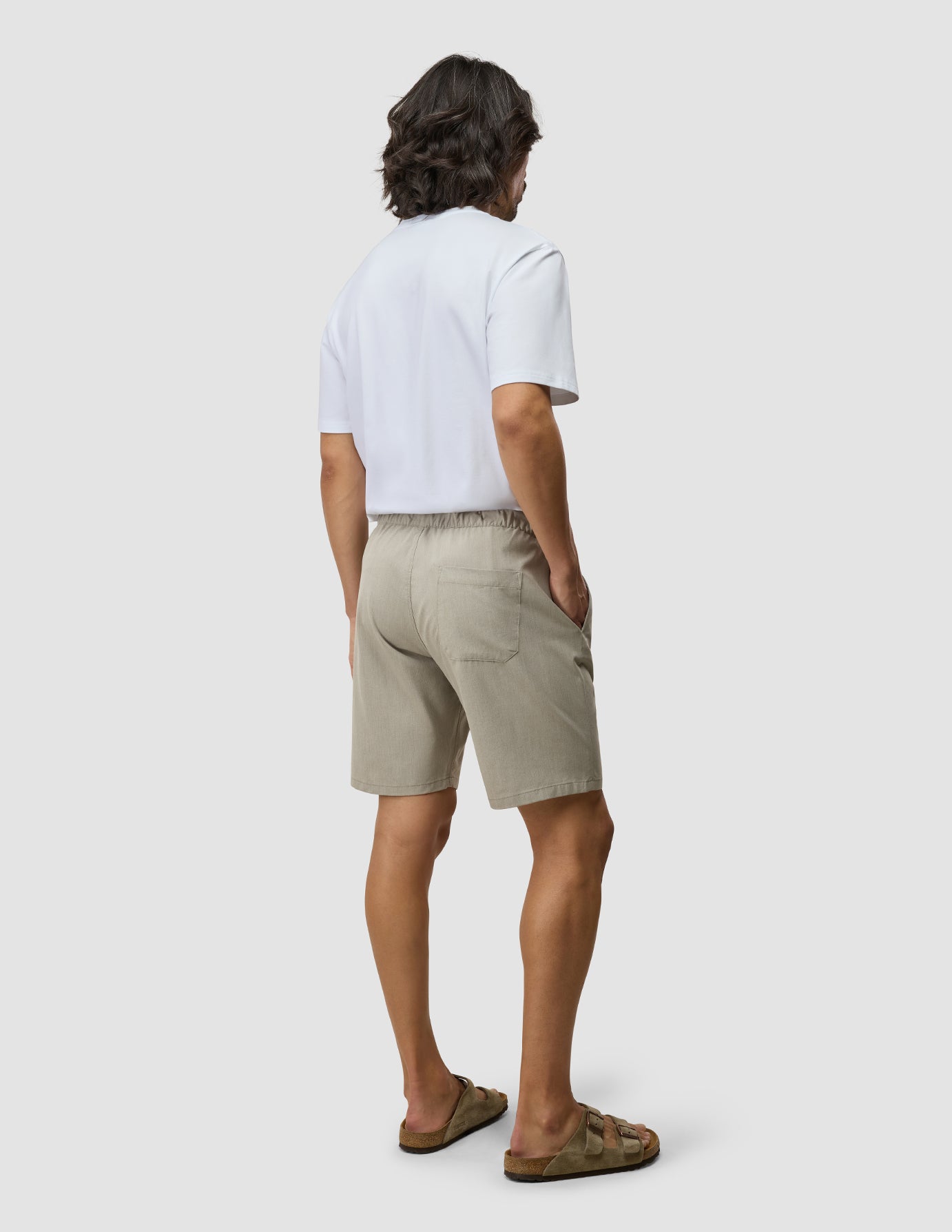 Tech Linen Elastic Shorts Sandshell