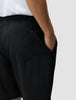 Tech Linen Elastic Shorts Black