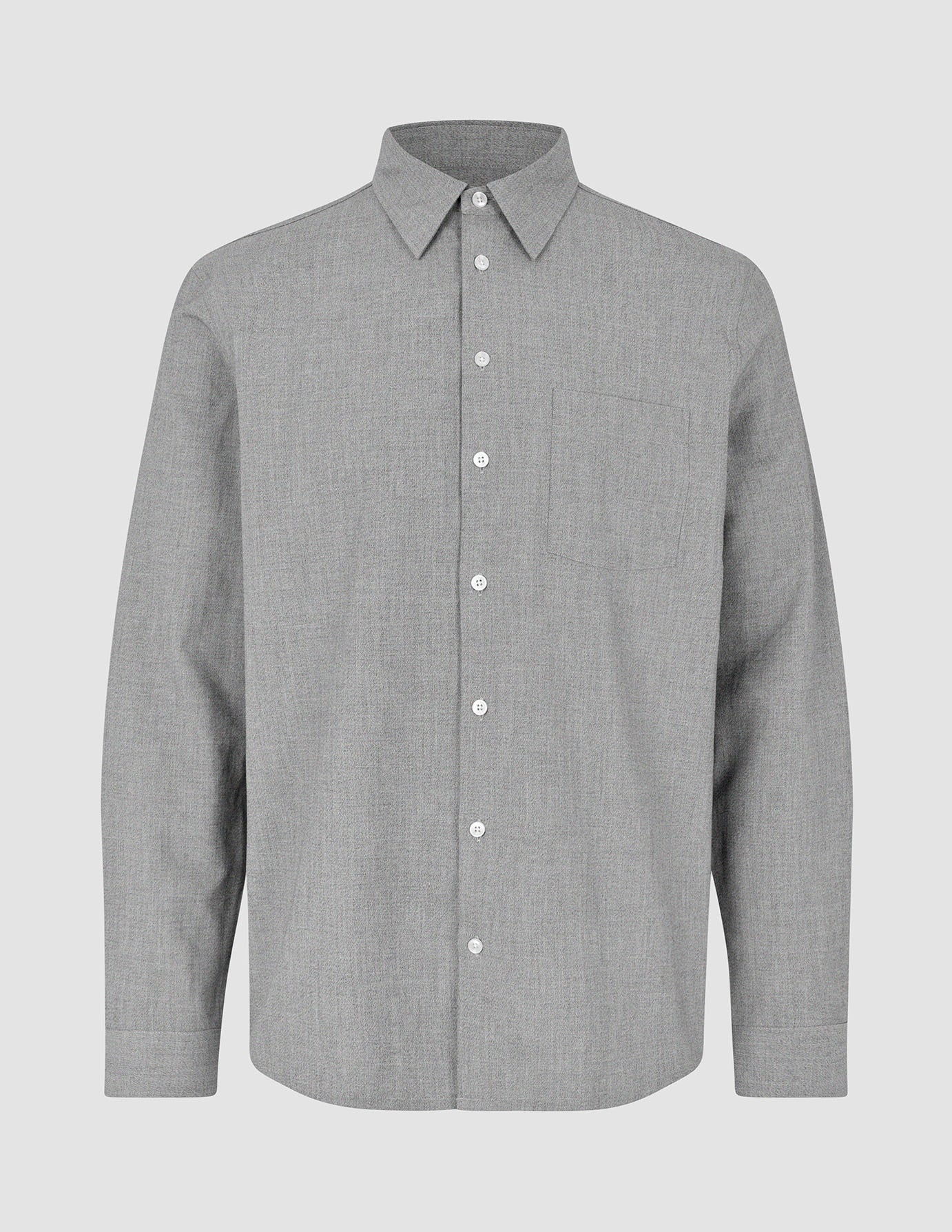 Tech Linen Casual Shirt Charcoal