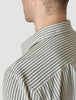 Tech Linen Casual Shirt Green Stripe