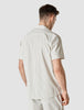 Tech Linen Bowling Short Sleeve Shirt Navy Pinstripe