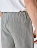 Tech Linen Elastic Shorts Charcoal