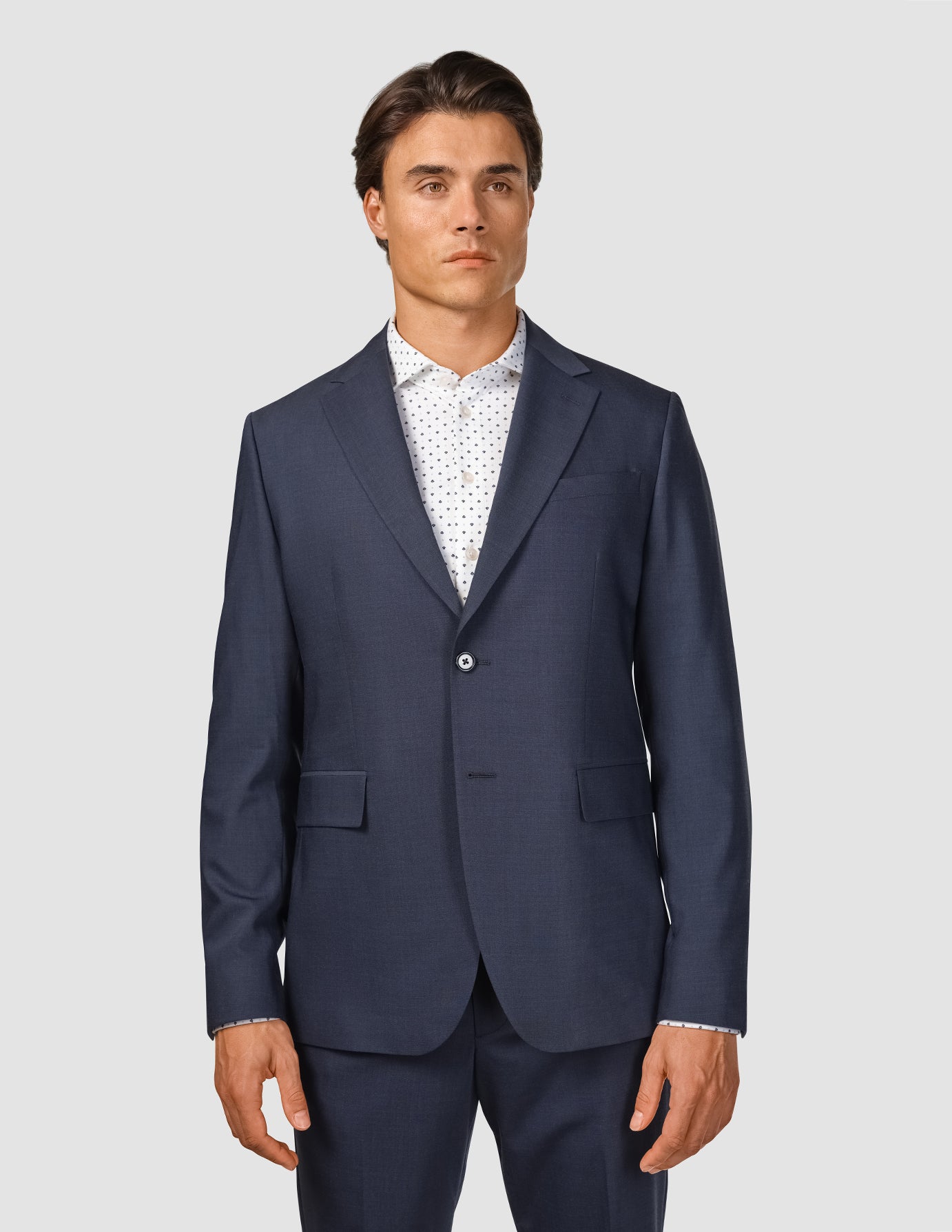 Tech Wool Blazer Navy Regular