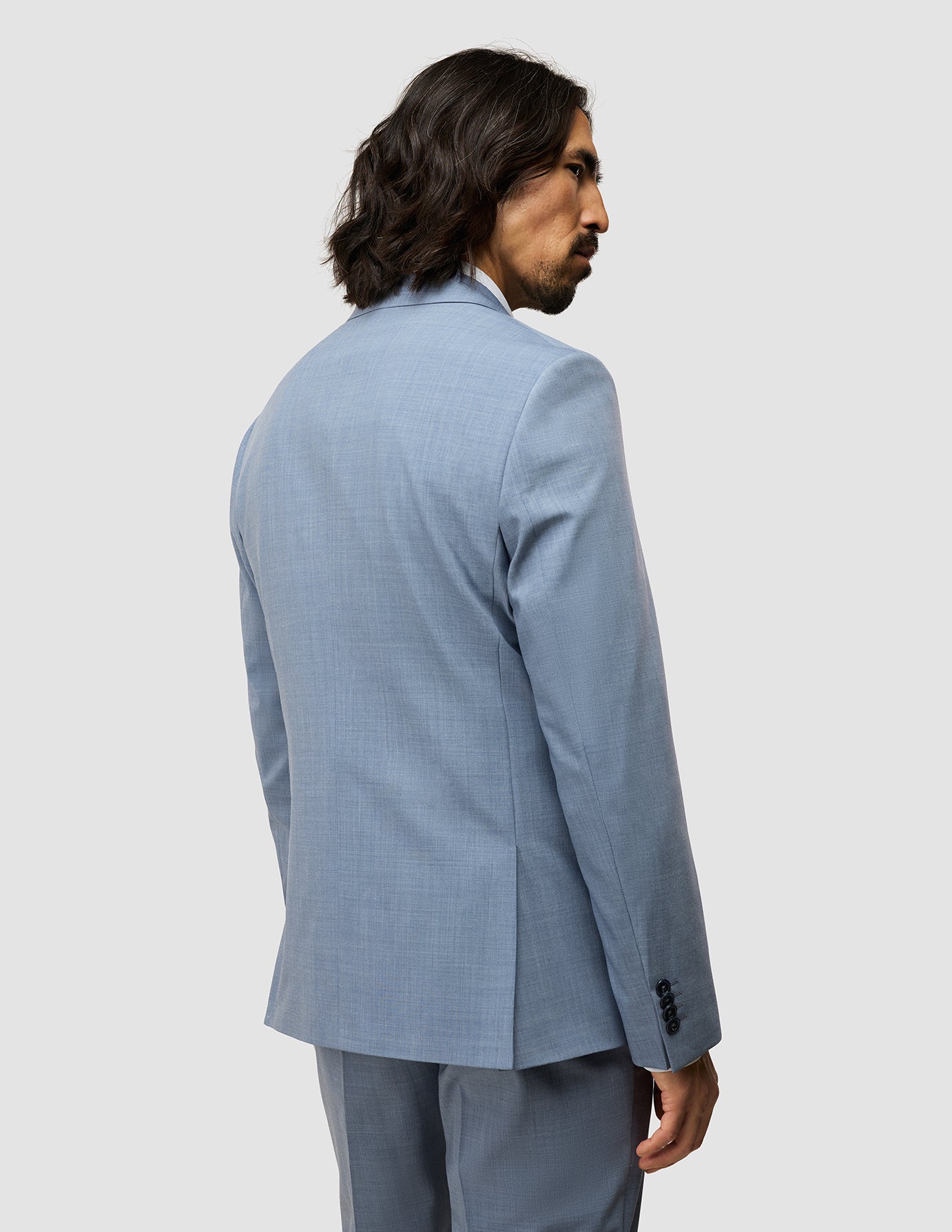 Tech Wool Blazer Light Blue Regular