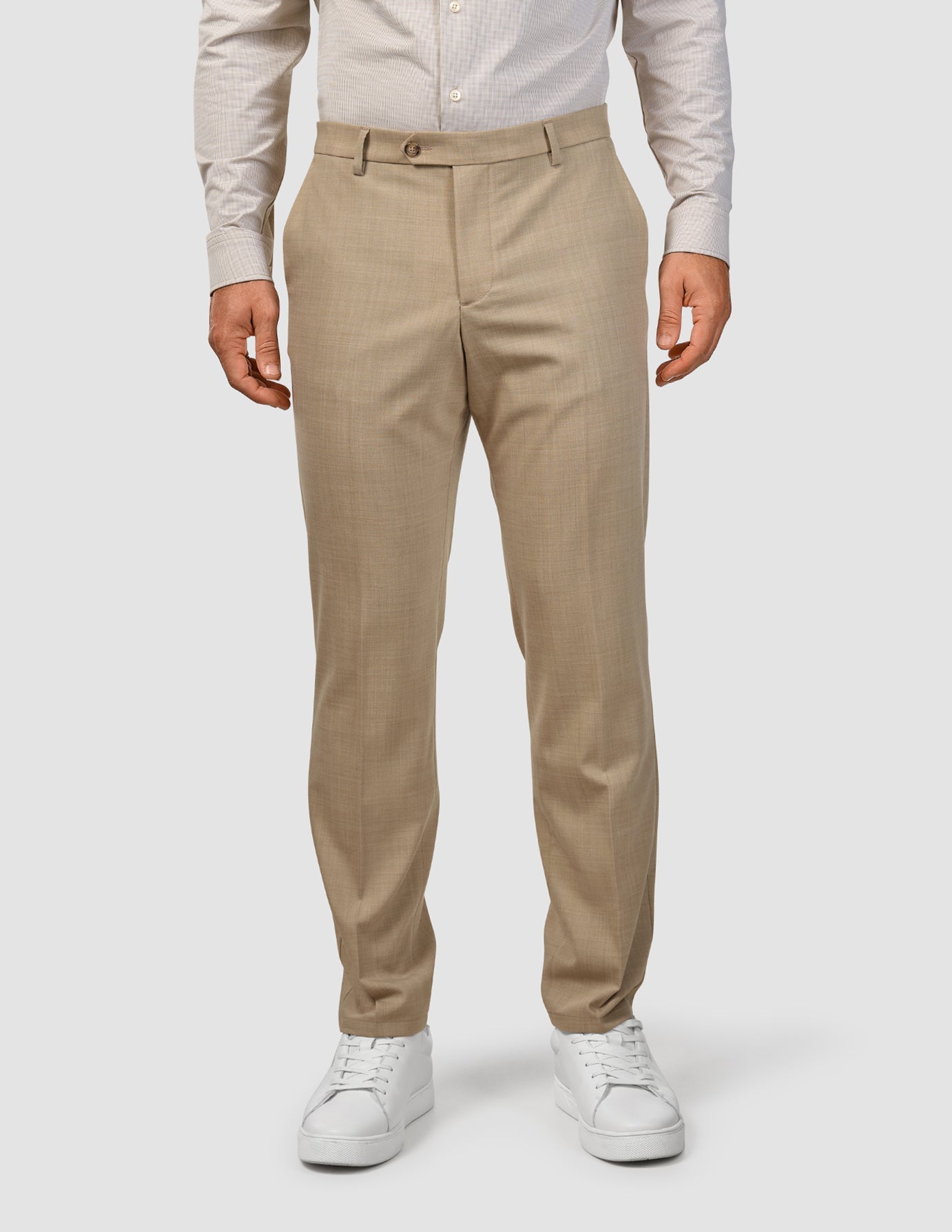 Tech Wool Suit Pants Regular Sand