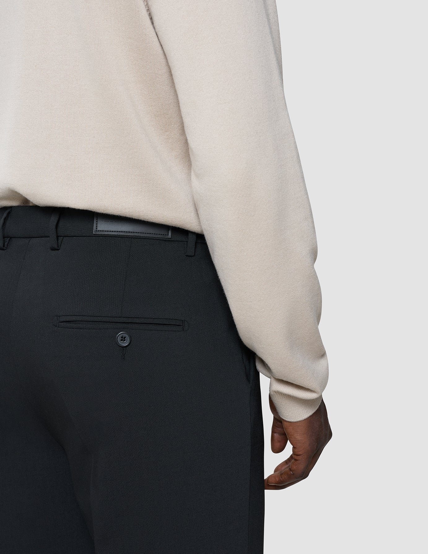 Tech Wool Suit Pants Relaxed Fit Black