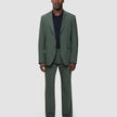 Tech Wool Suit Pants Relaxed Fit Green Night