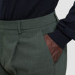 Tech Wool Suit Pants Relaxed Fit Green Night