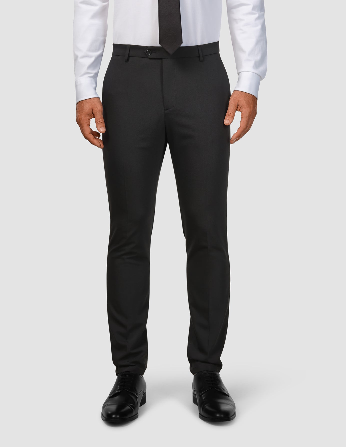 Tech Wool Suit Pants Slim Black