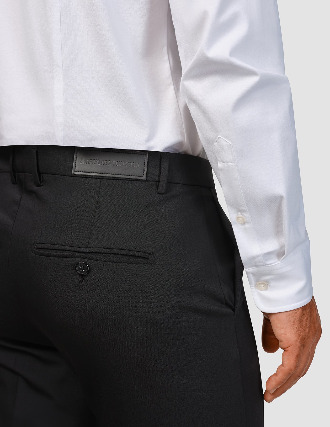 Tech Wool Suit Pants Slim Black