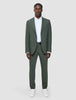 Tech Wool Suit Pants Slim Green Night