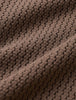 Textured Knitted Short Sleeve Polo Dark Earth