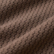 Textured Knitted Short Sleeve Polo Dark Earth