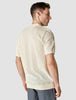 Textured Knitted Short Sleeve Polo Shirt Buttercream