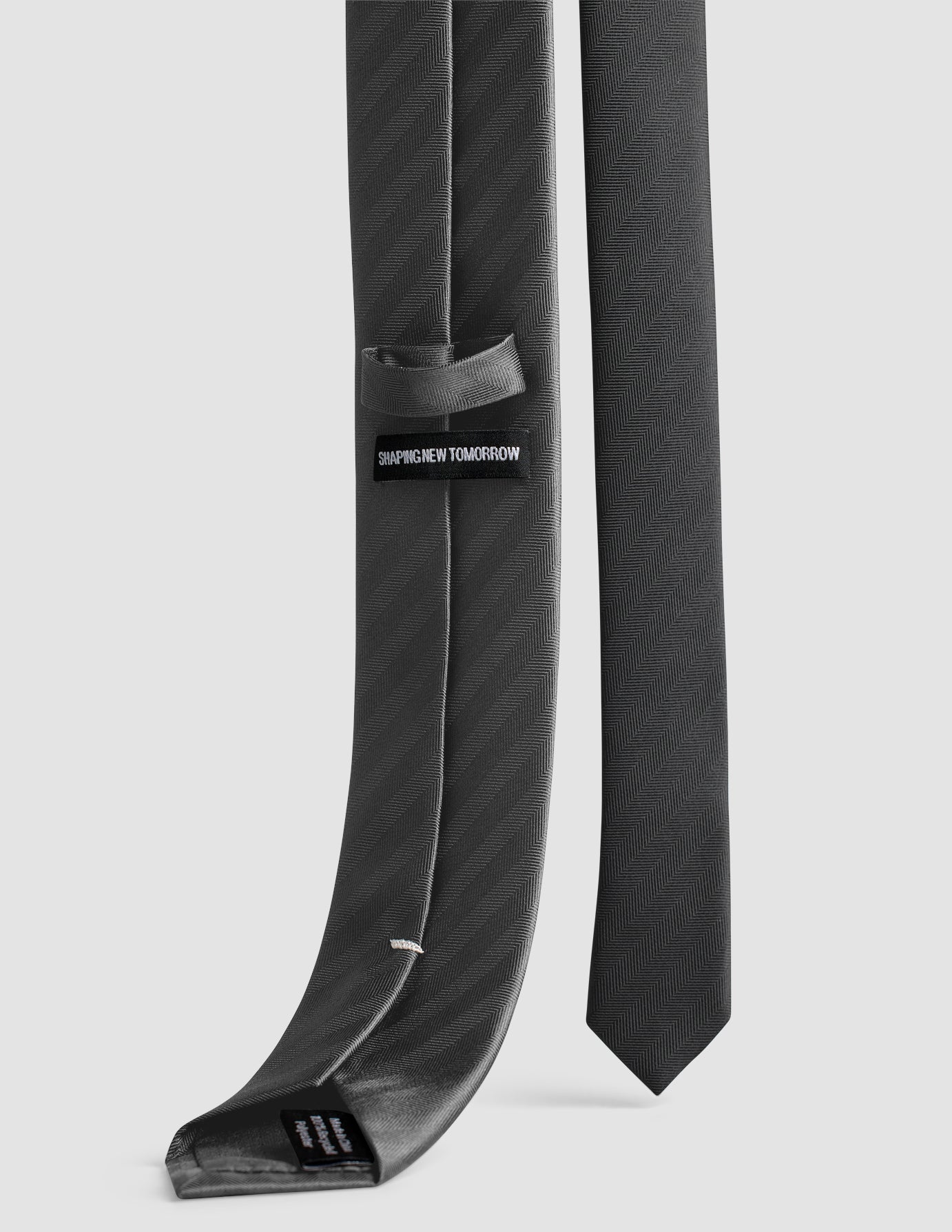 Tie Herringbone Black