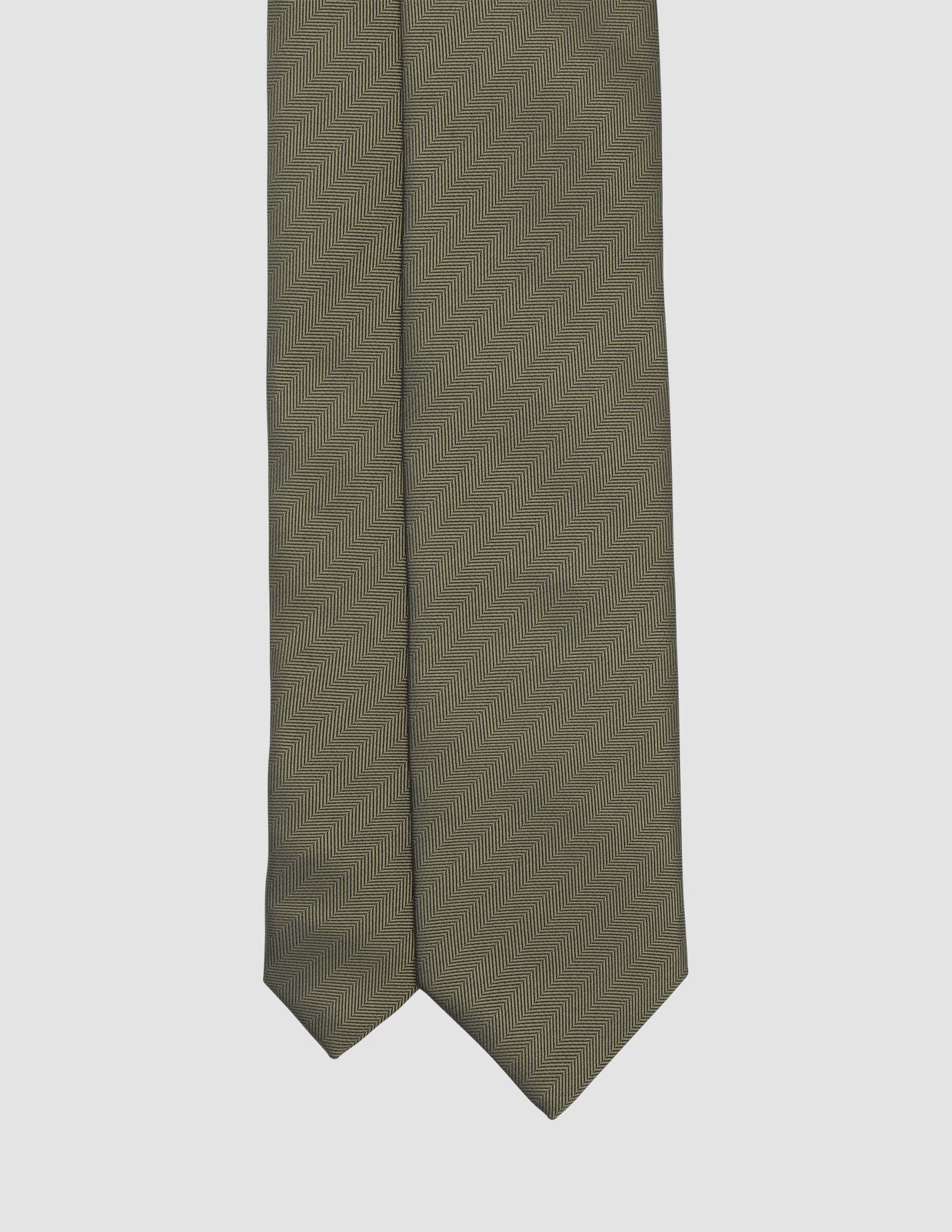 Tie Herringbone Remote Green