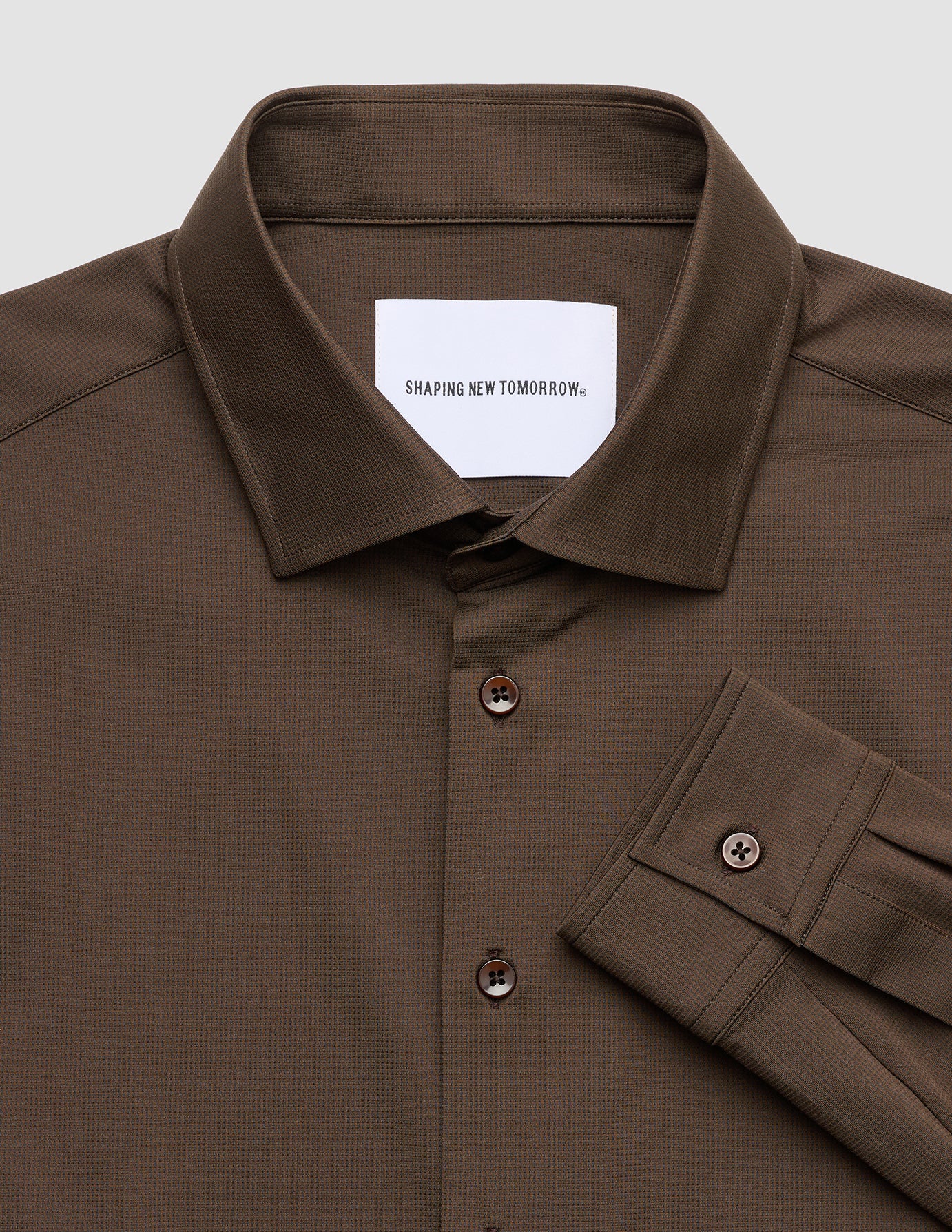 Travel Shirt Saddle Brown Slim