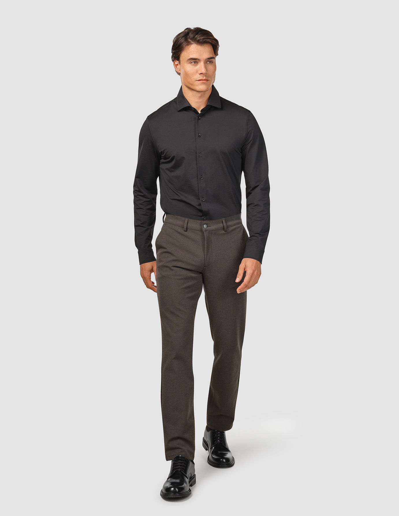 Travel Shirt Black Slim