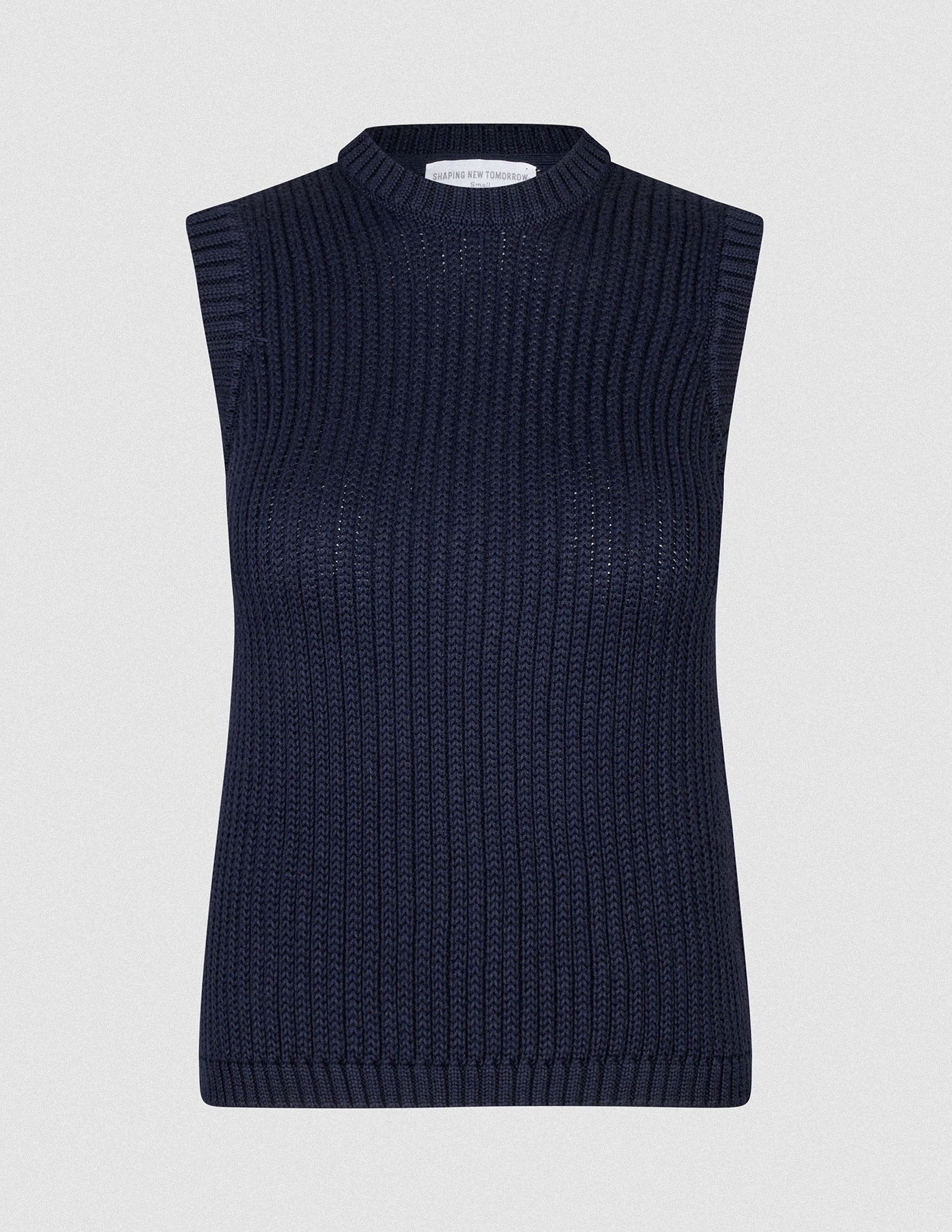 Women's Structured Knit Top Navy