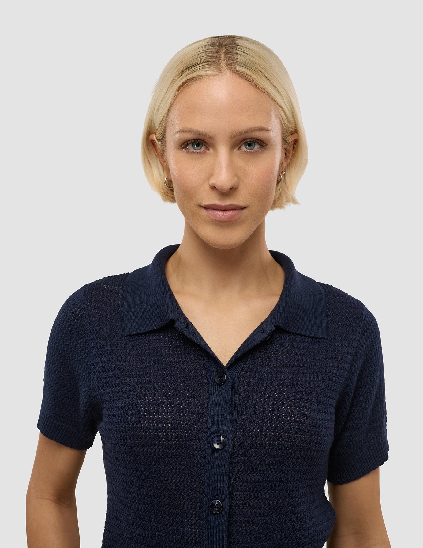 Women's Structured Polo Navy
