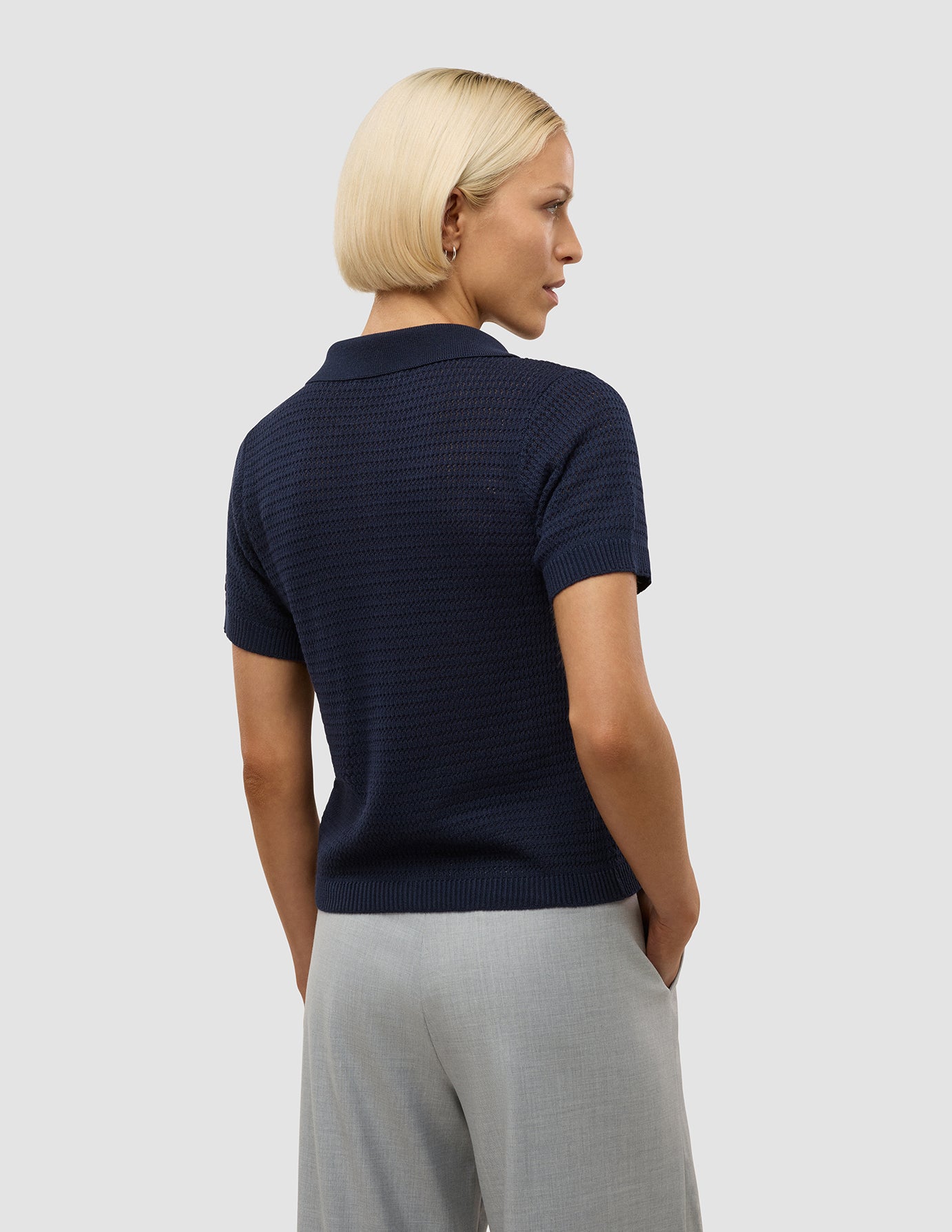 Women's Structured Polo Navy