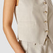 Linen Vest Sandshell