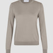 Fine Knit Crewneck Dark Sand