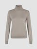 Fine Knit Turtleneck Dark Sand