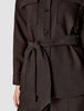 Belted Overshirt Dark Chocolate