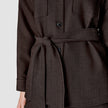 Belted Overshirt Dark Chocolate