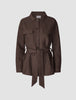 Belted Overshirt Dark Chocolate