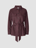 Belted Overshirt Pinot Noir