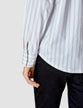Oversized Long Sleeve Shirt Halo Stripes Latte