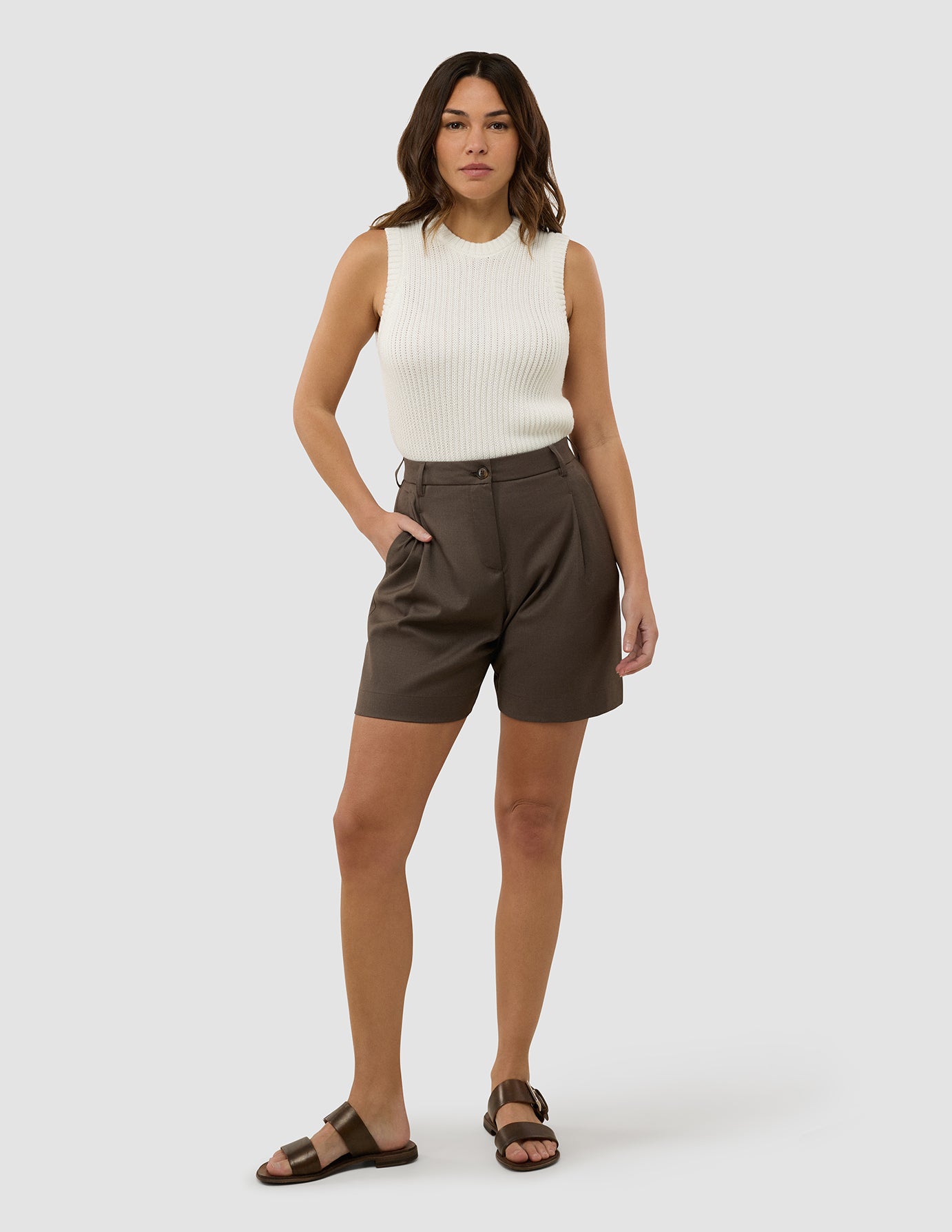 Women's Skye Shorts Dark Chestnut Melange