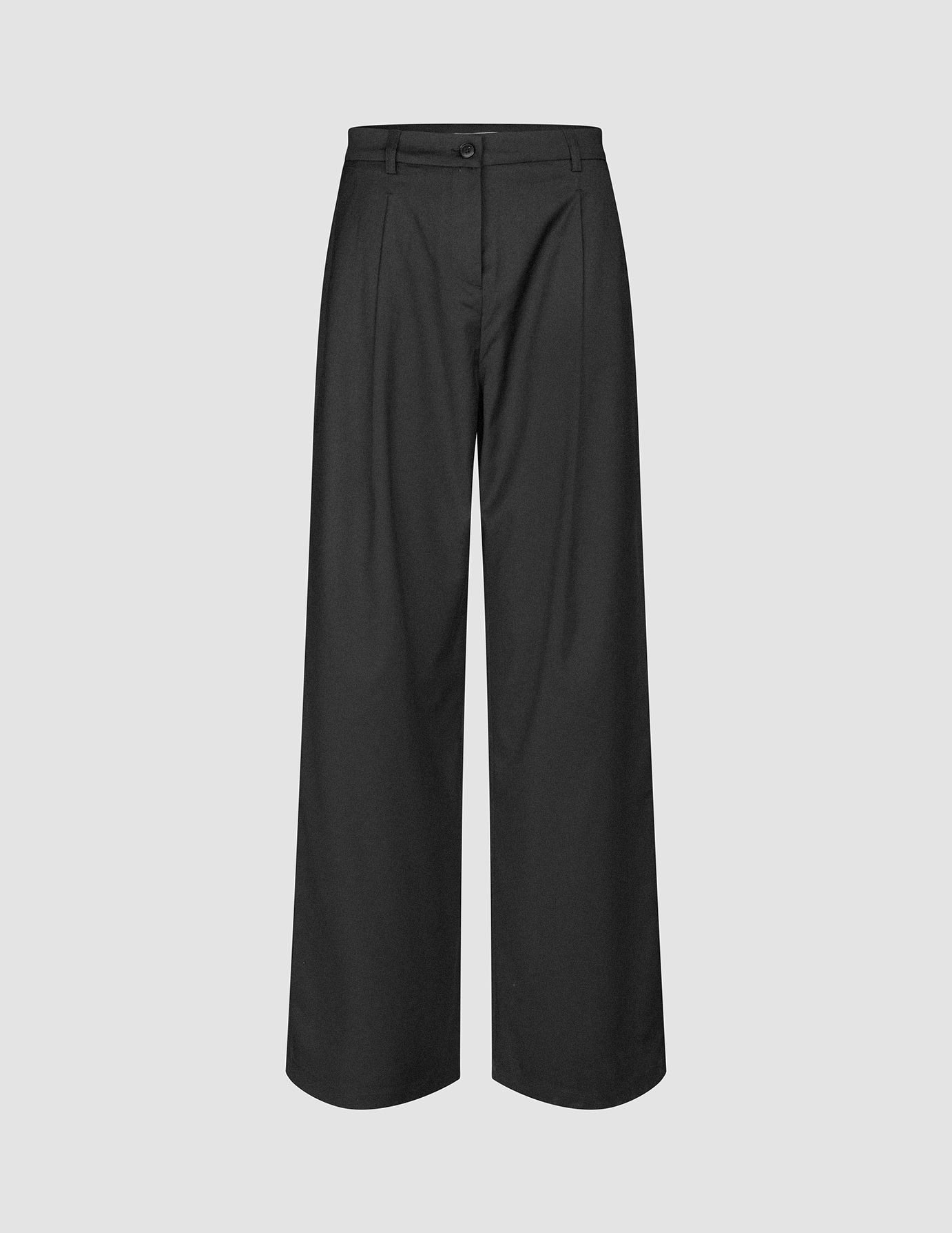 Skye Set Black Belted Overshirt Wide Pants