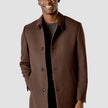 Wool Coat Brown Melange