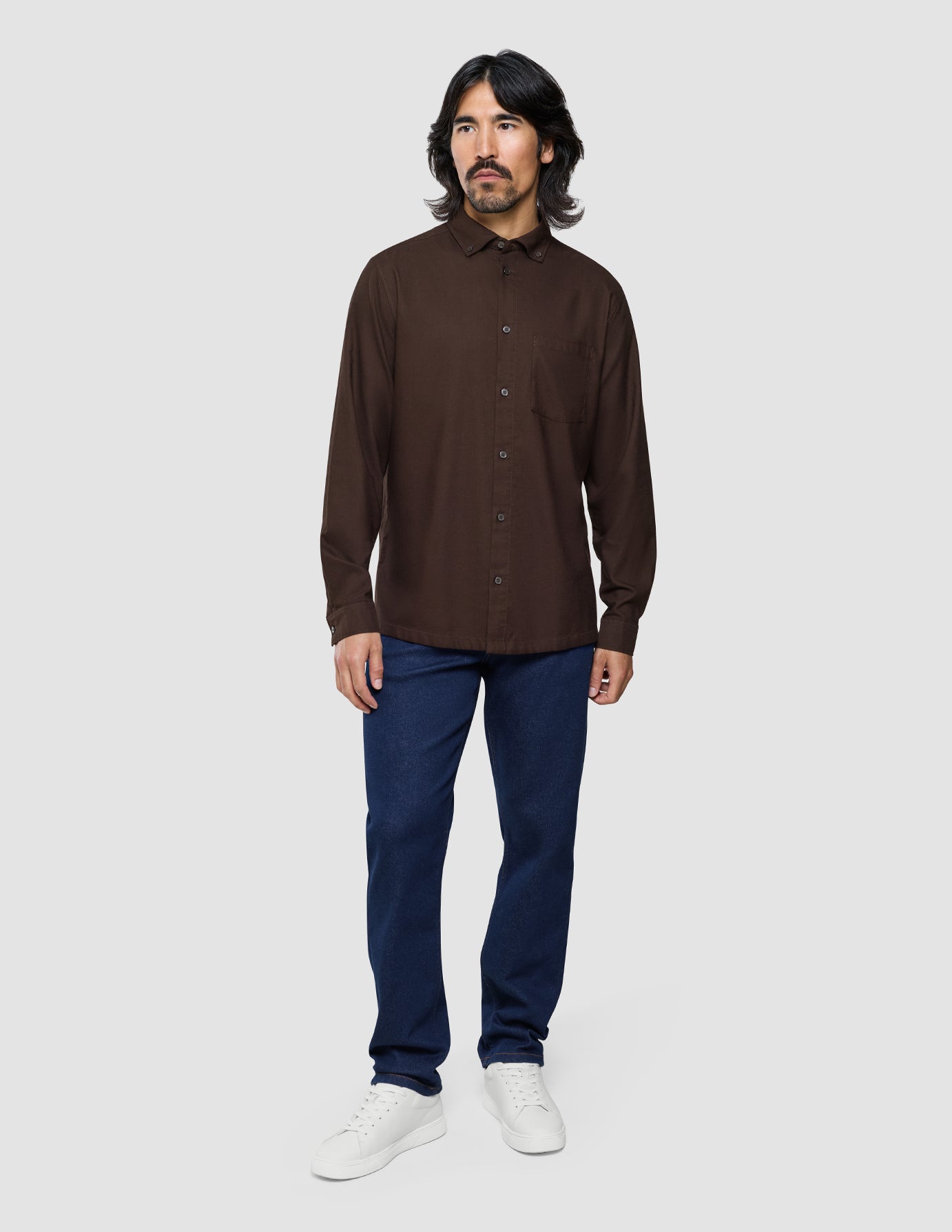 All-Day Oxford Shirt Dark Brown