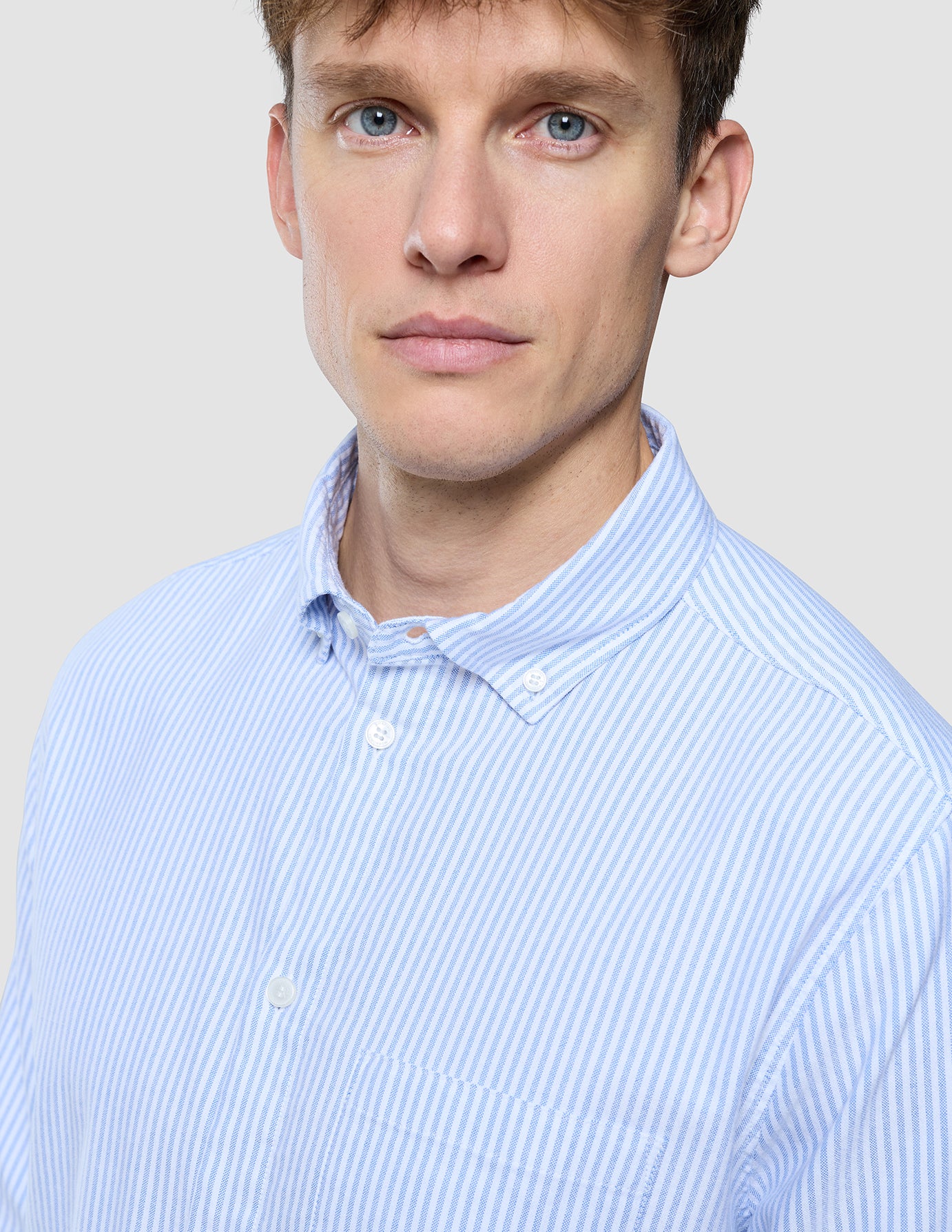 All-Day Oxford Shirt Light Blue Stripes